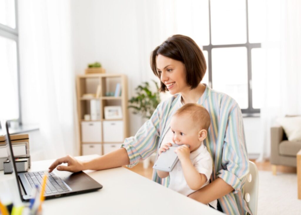 working from home as a mom